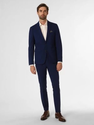 Zdjęcie produktu Finshley & Harding Męski garnitur Mężczyźni Slim Fit niebieski jednolity,