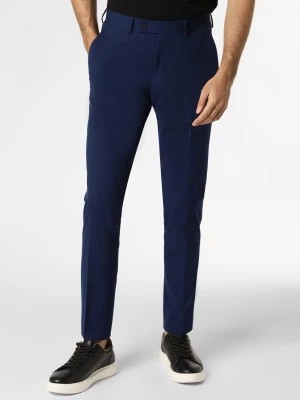 Zdjęcie produktu Finshley & Harding Męskie spodnie od garnituru modułowego Mężczyźni Slim Fit Sztuczne włókno niebieski jednolity,