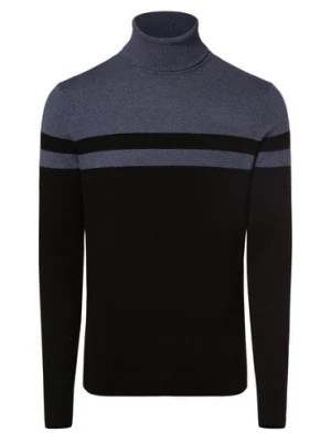 Zdjęcie produktu Finshley & Harding Sweter męski Mężczyźni Bawełna czarny|niebieski w paski,