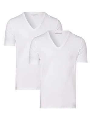 Zdjęcie produktu Finshley & Harding T-shirty pakowane po 2 szt. Mężczyźni Bawełna biały jednolity,