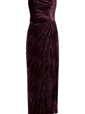 Zdjęcie produktu Fioletowa Sukienka Bez Ramiączek z Wysokim Rozcięciem Maria Lucia Hohan