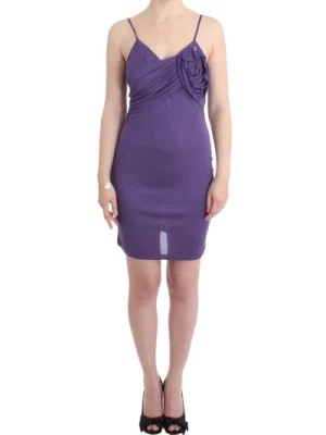 Zdjęcie produktu Fioletowa sukienka z dżerseju John Galliano