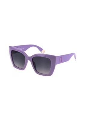 Zdjęcie produktu Fioletowe Okulary Przeciwsłoneczne z Gradientowymi Szkłami Furla