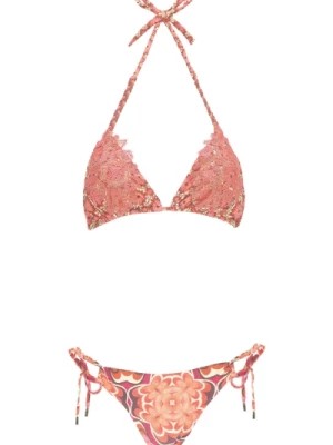 Zdjęcie produktu Fioletowy Kwiatowy Komplet Bikini Miss Bikini