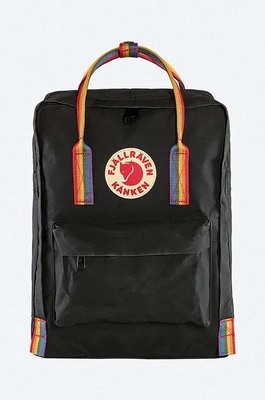 Zdjęcie produktu Fjallraven plecak Kanken Rainbow kolor czarny duży z aplikacją F23620.550.907-550