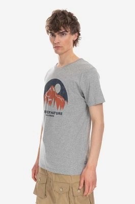 Zdjęcie produktu Fjallraven t-shirt bawełniany Nature kolor szary z nadrukiem F87053.051-51