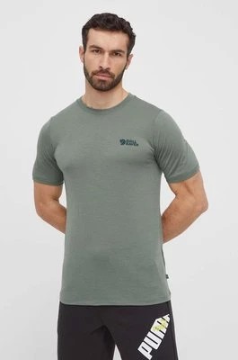 Zdjęcie produktu Fjallraven t-shirt wełniany Abisko Wool Logo kolor zielony gładki F86977