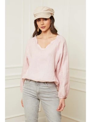 Zdjęcie produktu La Compagnie Du Lin Lniana bluzka "Celiane" w kolorze jasnoróżowym rozmiar: L