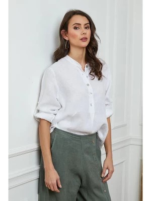 Zdjęcie produktu Fleur de Lin Lniana bluzka w kolorze białym rozmiar: XXL