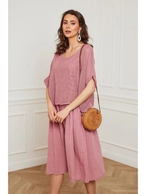 Zdjęcie produktu Fleur de Lin Lniana sukienka "Equanone" w kolorze jasnoróżowym rozmiar: XXL