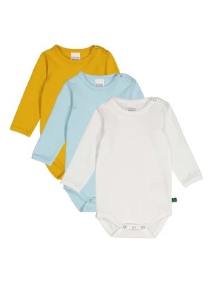 Zdjęcie produktu Fred´s World by GREEN COTTON Body (3 szt.) "Alfa" w kolorze żółtym, błękitnym i białym rozmiar: 74