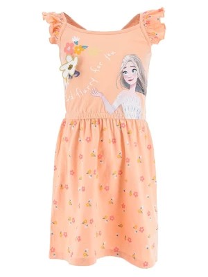 Zdjęcie produktu FROZEN Sukienka "Kraina Lodu" w kolorze brzoskwiniowym rozmiar: 104