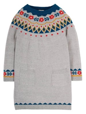 Zdjęcie produktu Frugi Sukienka "Fairisle" w kolorze szarym rozmiar: 98/104