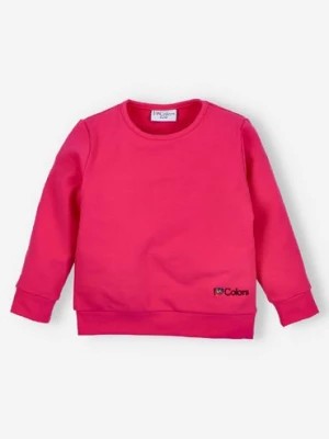 Zdjęcie produktu Różowa bluza dresowa dziewczęca z hatem - I Love Colors