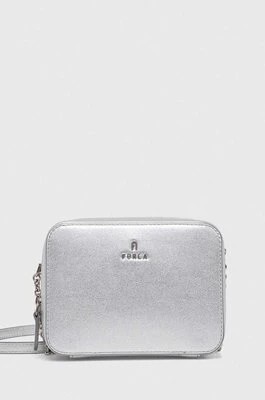 Zdjęcie produktu Furla torebka skórzana Camelia kolor srebrny