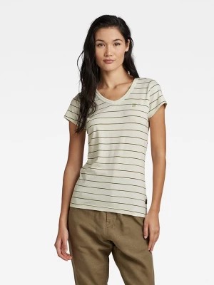 Zdjęcie produktu G-Star Koszulka w kolorze biało-oliwkowym rozmiar: L