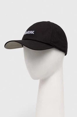 Zdjęcie produktu G-Star Raw czapka z daszkiem bawełniana kolor czarny z aplikacją