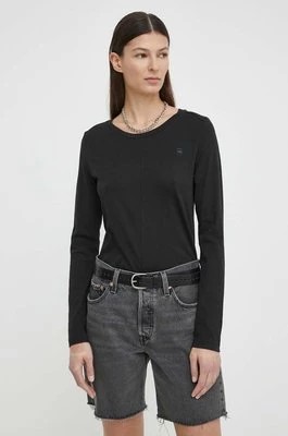 Zdjęcie produktu G-Star Raw longsleeve bawełniany kolor czarny