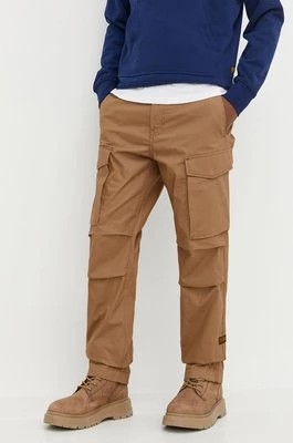 Zdjęcie produktu G-Star Raw spodnie bawełniane kolor beżowy proste