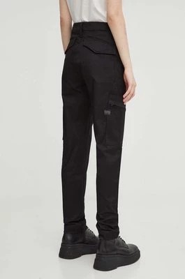 Zdjęcie produktu G-Star Raw spodnie damskie kolor czarny dopasowane high waist