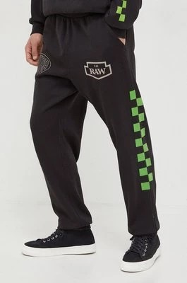 Zdjęcie produktu G-Star Raw spodnie dresowe bawełniane kolor czarny z nadrukiem