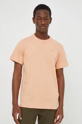 Zdjęcie produktu G-Star Raw t-shirt bawełniany męski kolor pomarańczowy gładki