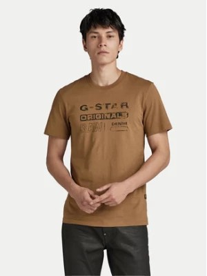 Zdjęcie produktu G-Star Raw T-Shirt Distressed D24420-336-7172 Brązowy Slim Fit