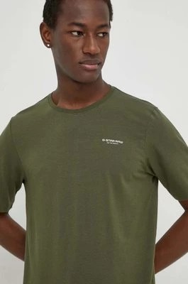 Zdjęcie produktu G-Star Raw t-shirt męski kolor zielony gładki