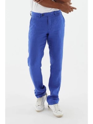 Zdjęcie produktu Galvanni Lniane spodnie w kolorze niebieskim rozmiar: W32