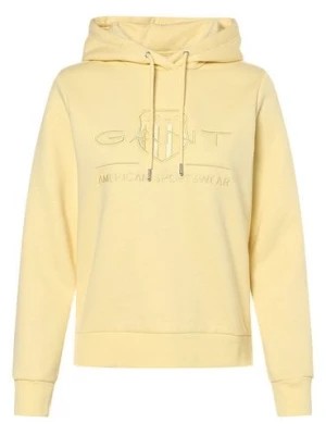 Zdjęcie produktu Gant Damska bluza z kapturem Kobiety Bawełna żółty jednolity,