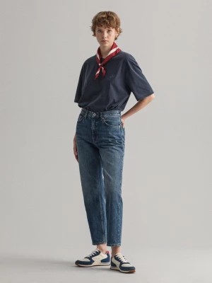Zdjęcie produktu GANT damskie dżinsy nad kostkę z wysokim stanem i prostymi nogawkami