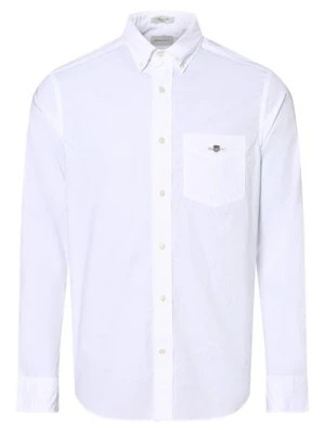 Zdjęcie produktu Gant Koszula męska Mężczyźni Regular Fit Bawełna biały jednolity,