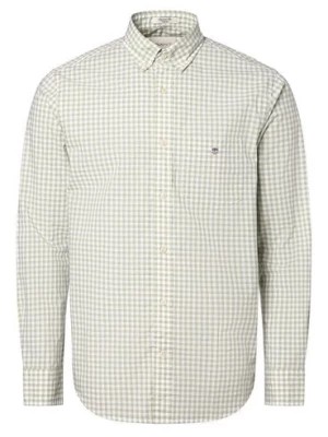Zdjęcie produktu Gant Koszula męska Mężczyźni Regular Fit Bawełna zielony|biały w kratkę,