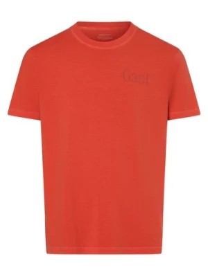 Zdjęcie produktu Gant Koszulka męska Mężczyźni Bawełna pomarańczowy jednolity,
