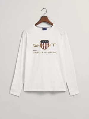 Zdjęcie produktu GANT męski T-shirt z długim rękawem z motywem Archive Shield