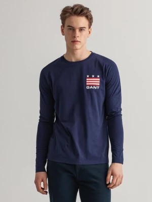 Zdjęcie produktu GANT męski T-shirt z długim rękawem z motywem Retro Shield