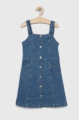 Zdjęcie produktu GAP sukienka jeansowa dziecięca kolor niebieski mini rozkloszowana