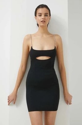 Zdjęcie produktu GCDS sukienka kolor czarny mini dopasowana
