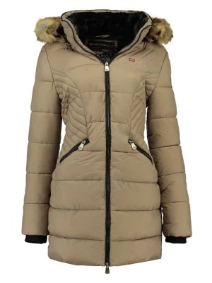 Zdjęcie produktu Geographical Norway Płaszcz pikowany "Abeille" w kolorze szarobrązowym rozmiar: L