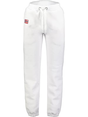 Zdjęcie produktu Geographical Norway Spodnie dresowe "Maracana" w kolorze białym rozmiar: S
