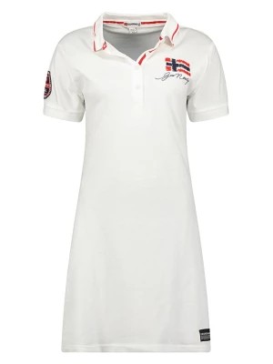 Zdjęcie produktu Geographical Norway Sukienka polo w kolorze białym rozmiar: S