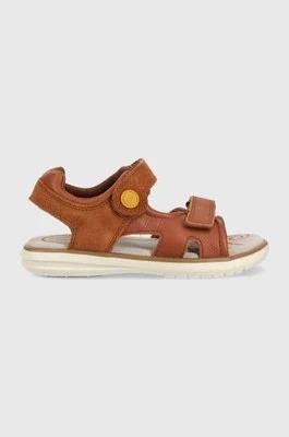 Zdjęcie produktu Geox sandały skórzane dziecięce kolor brązowy