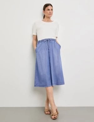 Zdjęcie produktu GERRY WEBER Damski Dżinsowa spódnica o linii A 76cm Niebieski Jednokolorowy