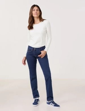 Zdjęcie produktu GERRY WEBER Damski Dżinsy SOL꞉INE BEST4ME Slim Fit Niebieski Jednokolorowy