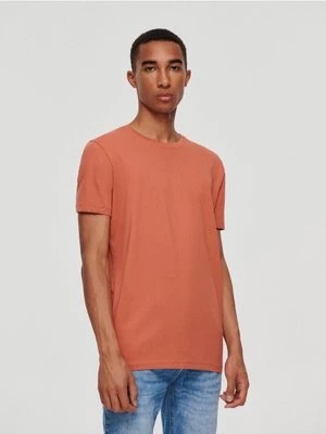 Zdjęcie produktu Gładka koszulka basic z okrągłym dekoltem pomarańczowa House
