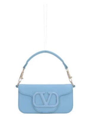 Zdjęcie produktu Gładka skórzana torebka z platynowymi akcesoriami Valentino Garavani