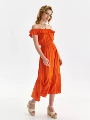 Zdjęcie produktu Gładka sukienka z falbanami DRYWASH