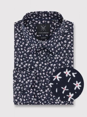 Zdjęcie produktu Granatowa koszula męska w kwiatki Pako Lorente