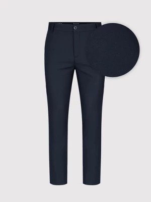 Zdjęcie produktu Granatowe gładkie spodnie męskie Pako Lorente