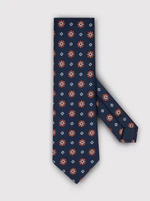 Zdjęcie produktu Granatowy krawat w rudo-srebrny wzór Pako Lorente